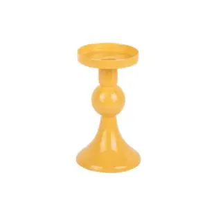 Candle Holder Funky - Small - Yellow - Messingstager og Metalstager